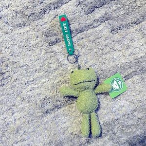 🆕 Frog Soft Plush Toy with Keychain Clasp